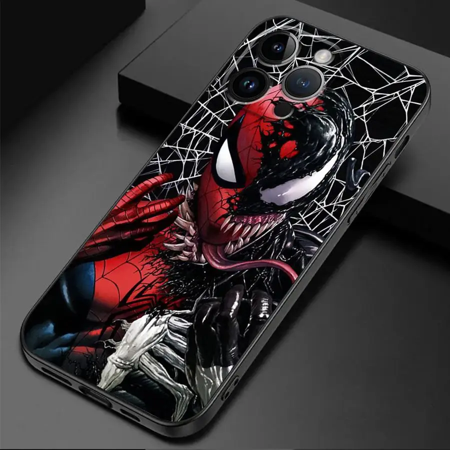 Marvel SpiderMan Venom Telefoon Case voor Google Pixel 8a 6 Pro 7 Pro 9 Pro XL 6a 7a 8 Pro siliconen Armor Cover Cases