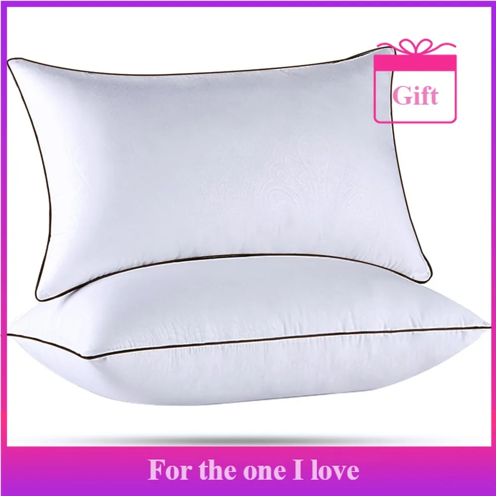 

Pillow Set (2 pieces), Luxury Hotel Bed Pillow Set, Down Replacement Filling, Suitable for Side and Back Sleepers