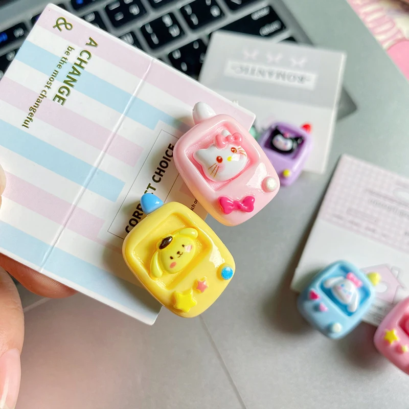 Sanrio  Kawaii Cartoon Simulation Cell Phone Resin Hair Clip For Women Girls Creative Funny Side Clip Versatile Hair Accessories