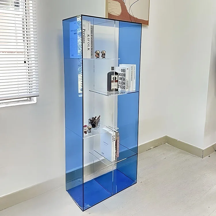 Multi-color Acrylic Living Room Storage Bookshelf Multi-layer Partition Floor-standing Hand Rack