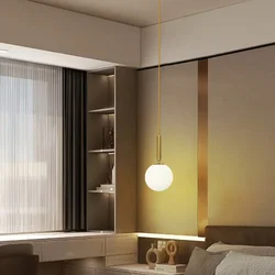 Modern Glass Pendant lights for bedroom bar Hanging Lights kitchen Fixtures Dining Room Decoration home lamp Ball Lampshade