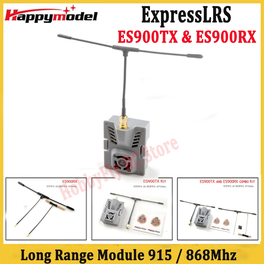 Happymodel ExpressLRS ES900TX ES900RX Long Range Module 915 / 868Mhz For Radiomaster TX16S Jumper T12 T18 Long Range FPV