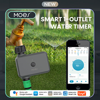 Smart Sprinkler Timer Zigbee Automatic,MOES 1-Outlet Garden Water Timer with Rain Delay, Voice Control via Alexa Google Home App
