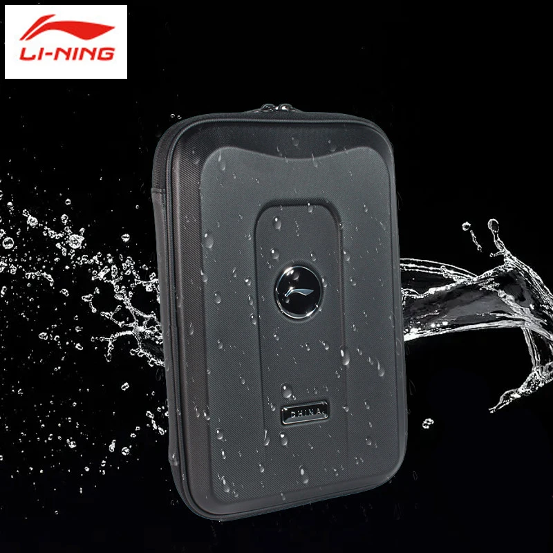 Li-Ning Champion Series ABJV001 Hard Shell Table Tennis Racket Case Double Compartment Waterproof Ping Pong Paddle Storage Bag