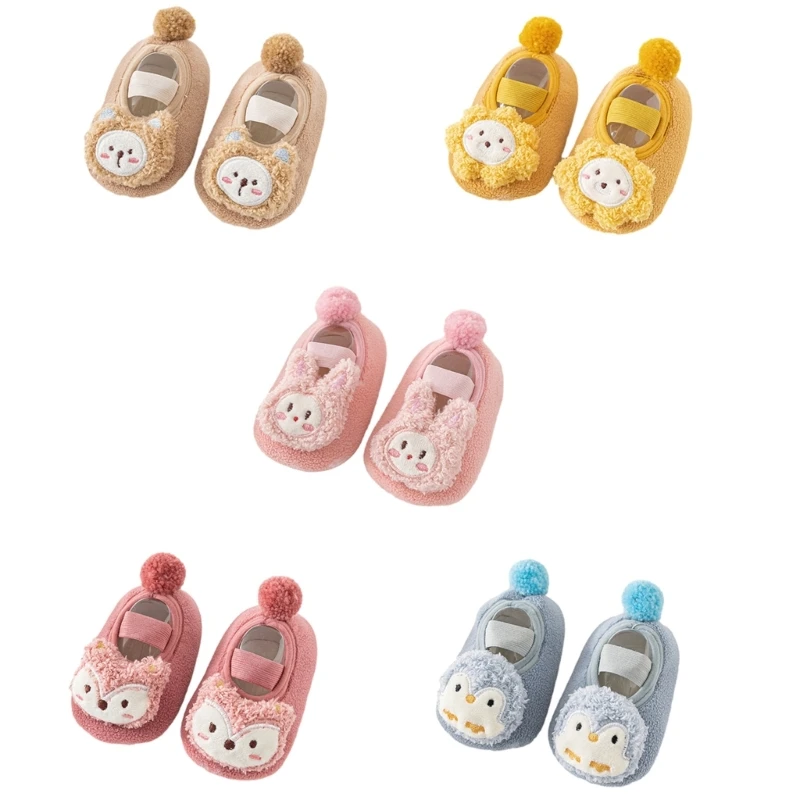 Baby Anti Skid Walking Shoes Indoor Toddlers Shoes Non-slip Warm Floor Socks Thicked Prewalker for Autumn Winter Season