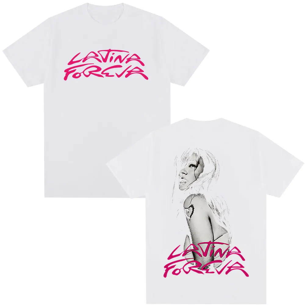 Karol G Tropicoqueta Latina Foreva 2025 ألبوم تي شيرت الرجال النساء موضة Harajuku تي شيرت عادية القطن تي شيرت بلايز الشارع الشهير #4