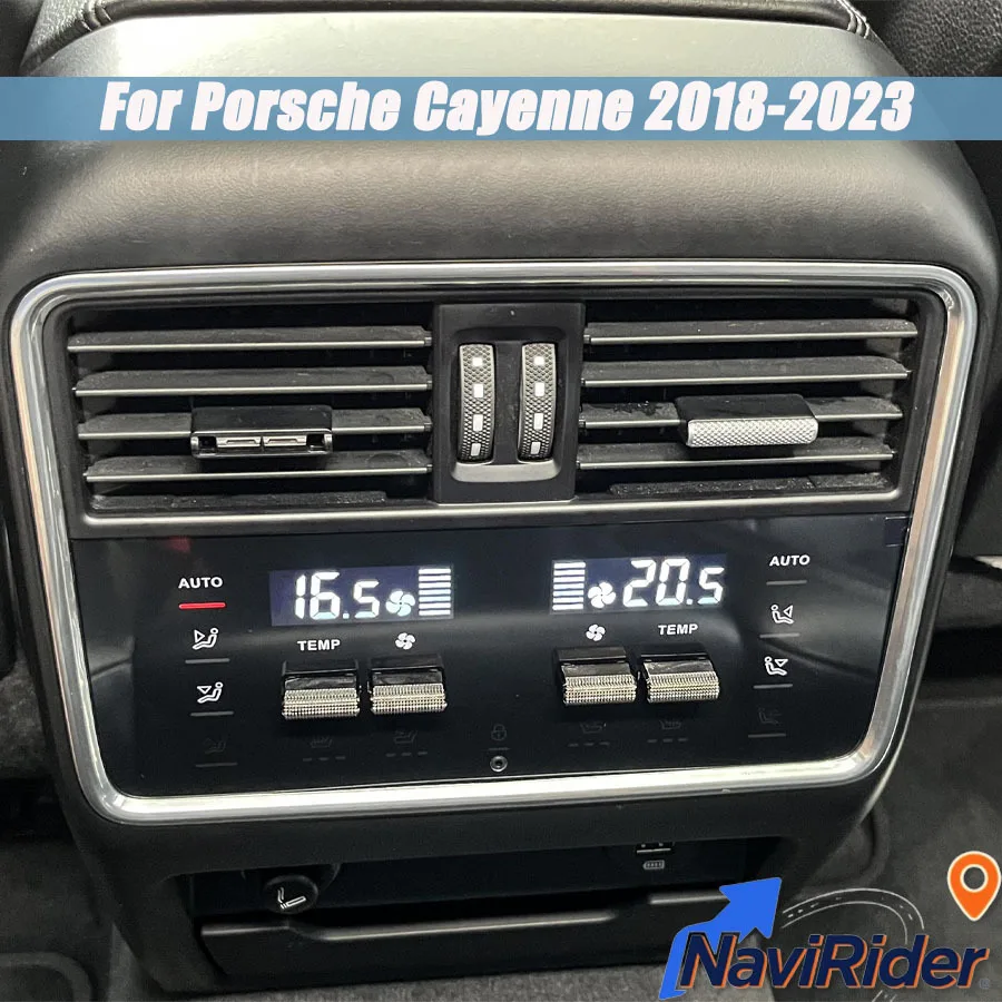 Car Accessories For Porsche Cayenne 2018-2023 Air Conditioning Panel AC Board Climate Control Screen Rear Seat Air Conditioner