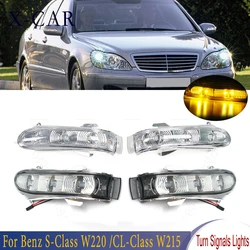 LED ayna göstergesi dönüş sinyal ışığı Smoken temizle dikiz aynası Mercedes Benz W220 s-class W215 cl-sınıf 1999-2003 için lambalar
