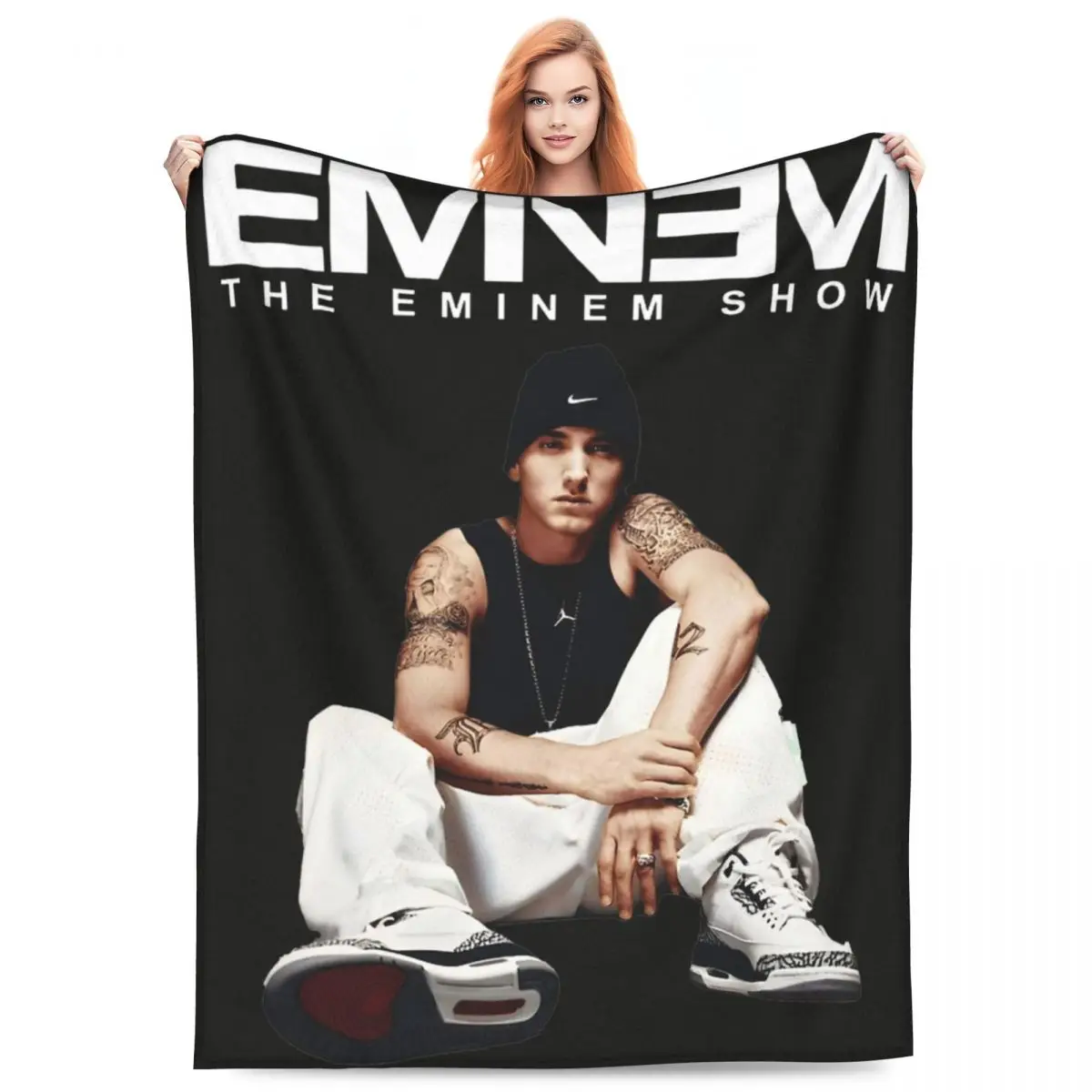 

Eminem Rapper Blanket Music Singer Travelling Flannel Throw Blanket Warm Soft Couch Chair Sofa Bed Design Bedspread Gift Idea