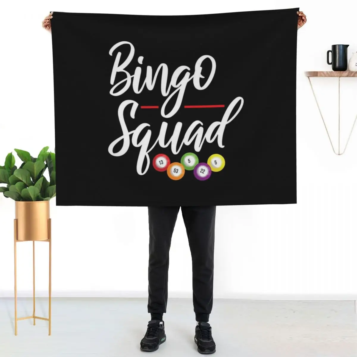 

Funny Bingo Squad Throw Blanket Year Round Soft Comfortable Blanket for Home