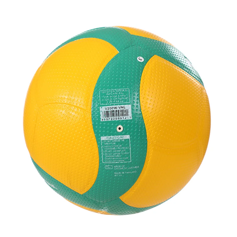 V200W Volleyball Blau Gelb Größe 5 Hochwertiger PU-Heißklebe-Volleyball für Jugendliche und Erwachsene Innen- und Außenbereich – Detail 6