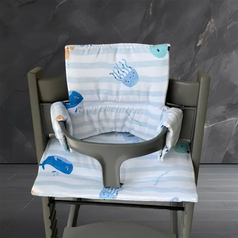 J2HD 人間工学に基づいた幼児ダイニングチェアパッド防塵背もたれシートクッション通気性