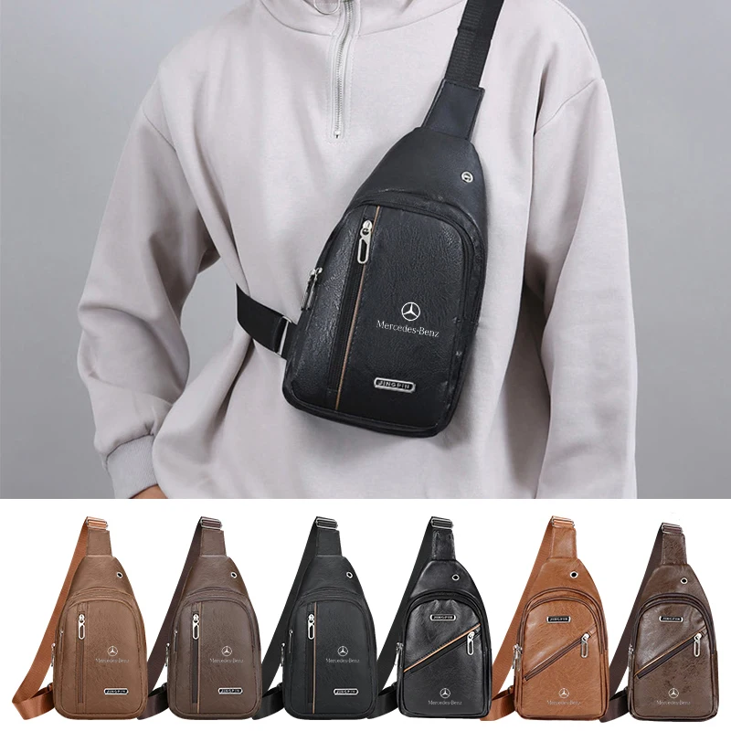 

Leisure Car Small Backpack One-shoulder Messenger Bag Chest Bag For Mercedes benz A B R G Class GLK GLA w204 W251 W463 W176
