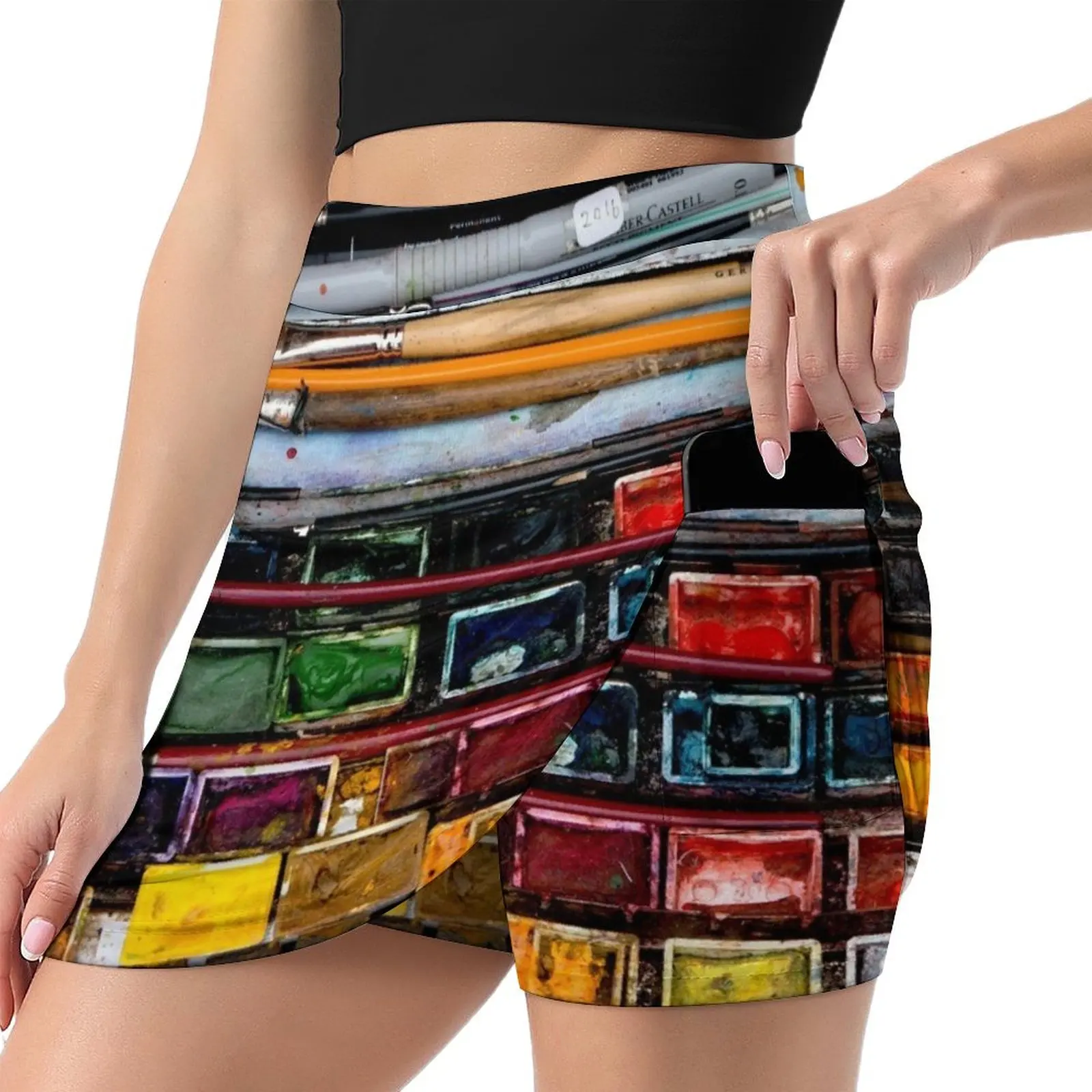 Painter's Box Mini Skirt summer dress for women 2025 kpop short skirt for women elegant dresses for women