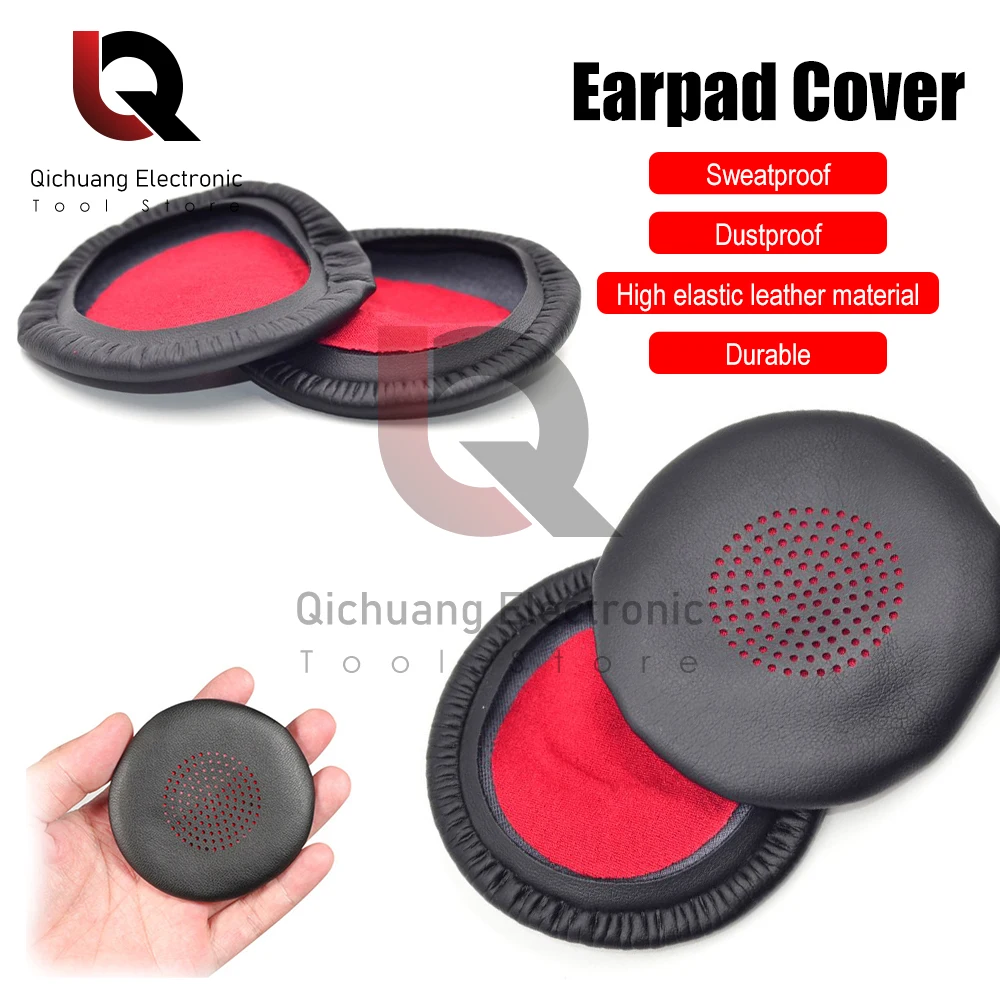 1 Pair Soft Replacement Ear Pads Cushion Earpad Cover for Plantronics Voyager Focus UC B825 Headphone Repair Parts 75x75mm