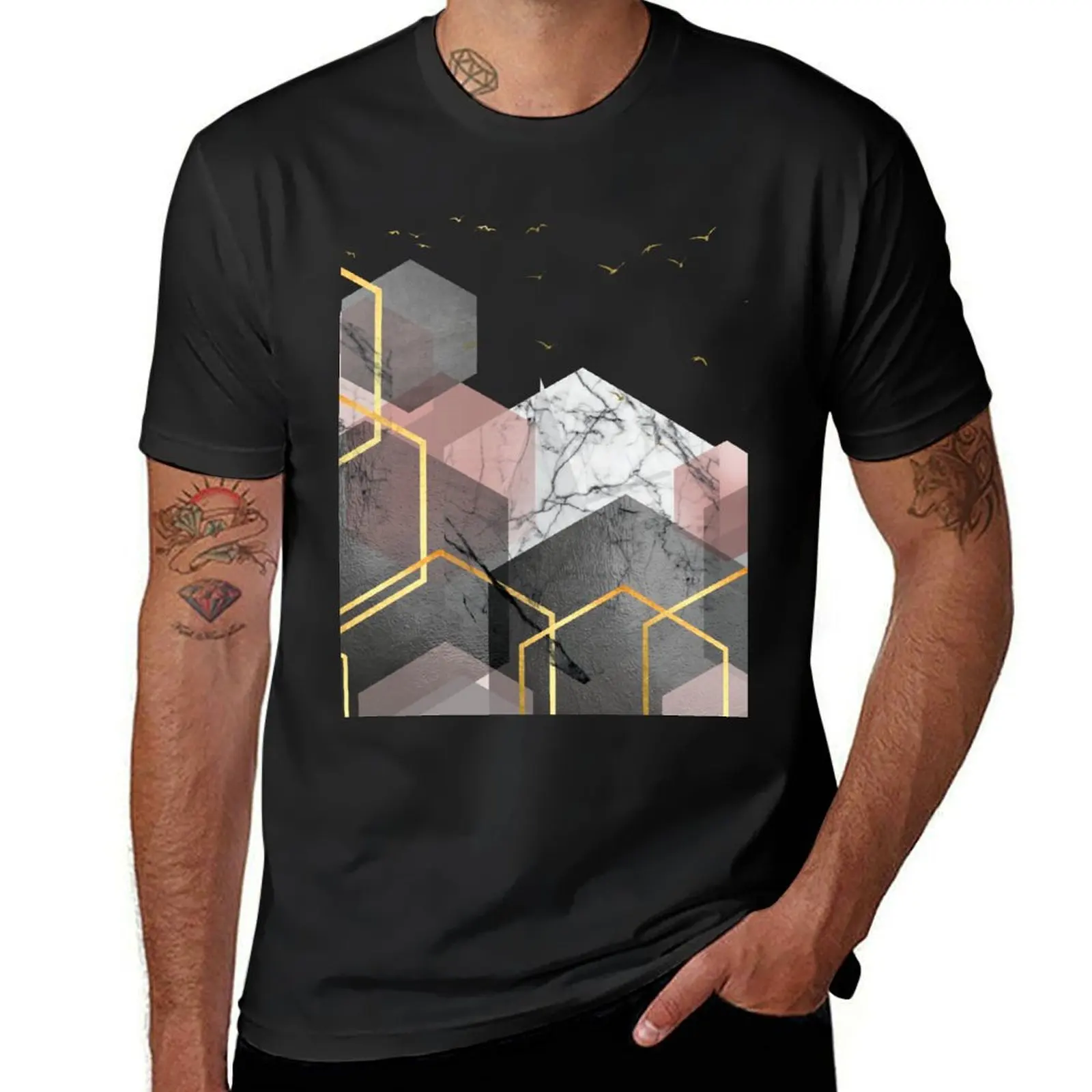 Hexagon Day T-Shirt customs Short sleeve tee anime clothes cute tops mens t shirts casual stylish