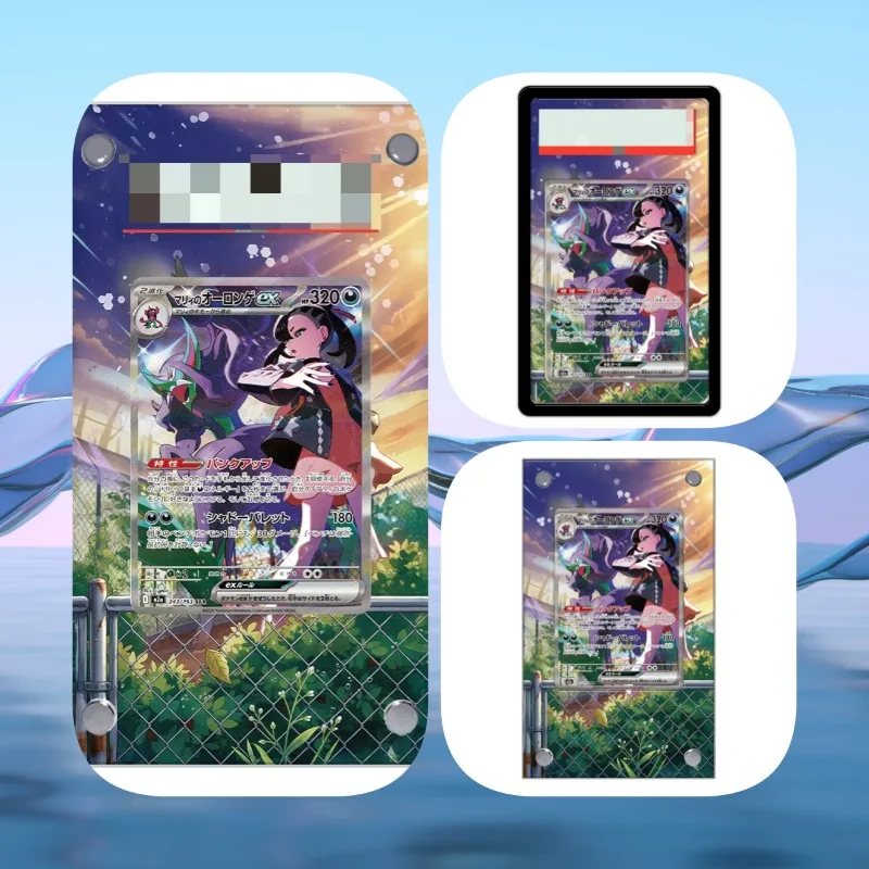 Estuche Protector Acrílico para Tarjetas Pokémon Marnie Olive, Llavero PTCG, Coleccionables de Anime, Mercancía de Anime