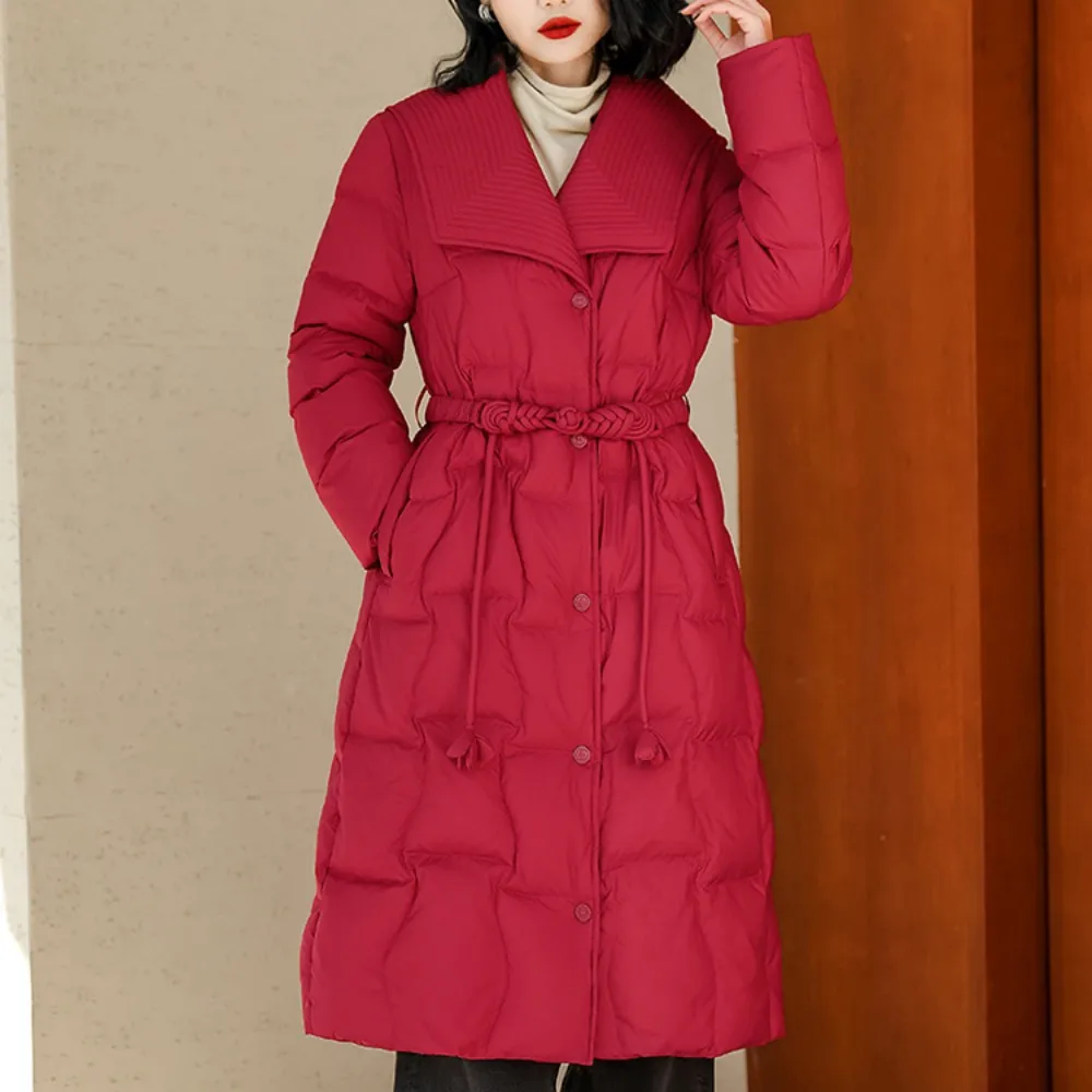 Winter New Fashion Long  Cotton Womens Winter Jacket Female