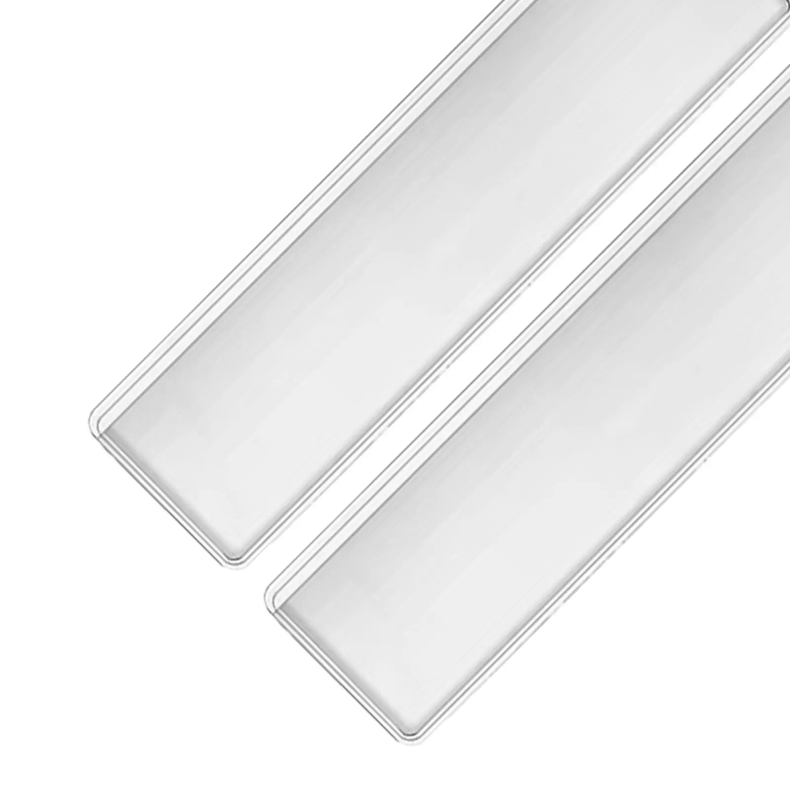 50Pcs Transparent Label Holder Clear Self Adhesive Plastic Index Card Pocket for Office File Drawer Tag Storage Bin view 2
