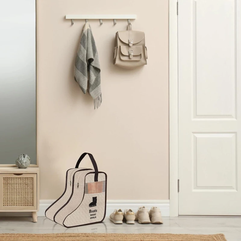 

Korean Style Boot Storage Bag Visible Dustproof Travel Shoe Bag for Tall Short Boots Home Organization