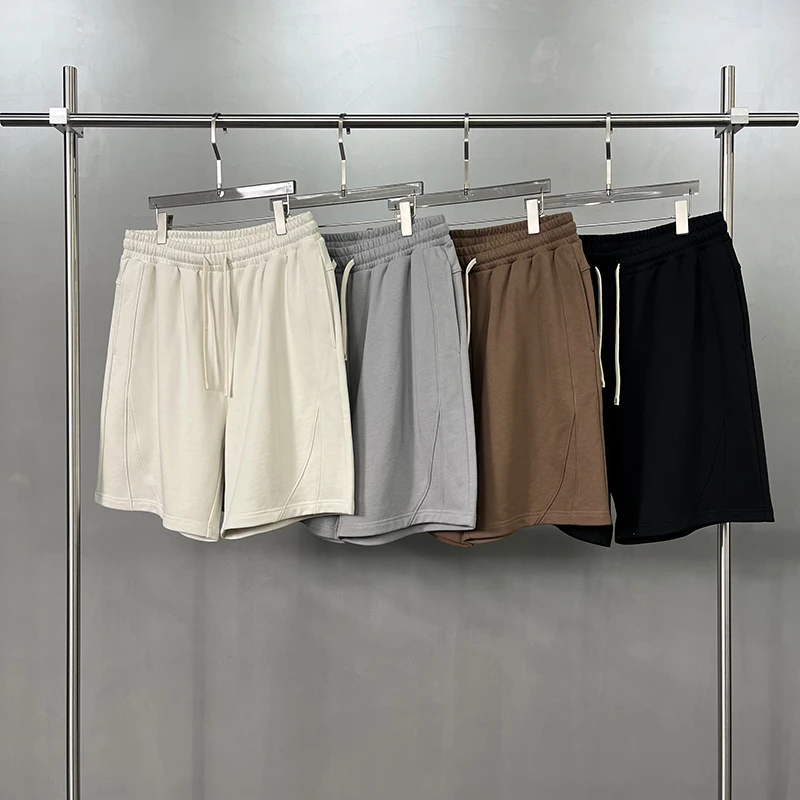 

Casual Loose Straight Leggings ort Pants with Elastic Waist And Tassel Dstring in Pure Color Blo Double Yarn for Teens