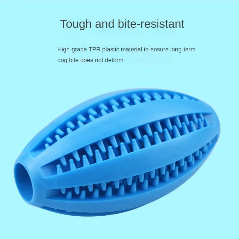 

Dog Molar Cleaning Chew Ball Slow Feeder for Training Interactive Toy for Pets Interesting Rugby Shape Accessories Toys Supplies