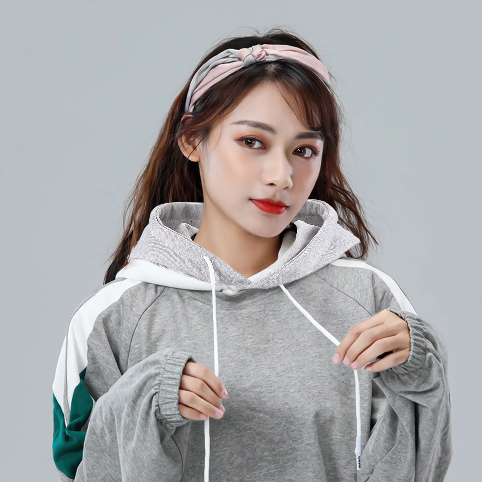 

1pc Detachable False Collar Cotton Hooded Sweater Collar Fashion Hoodie Style Blouse Cardigan Multifunctional All-Match Winter
