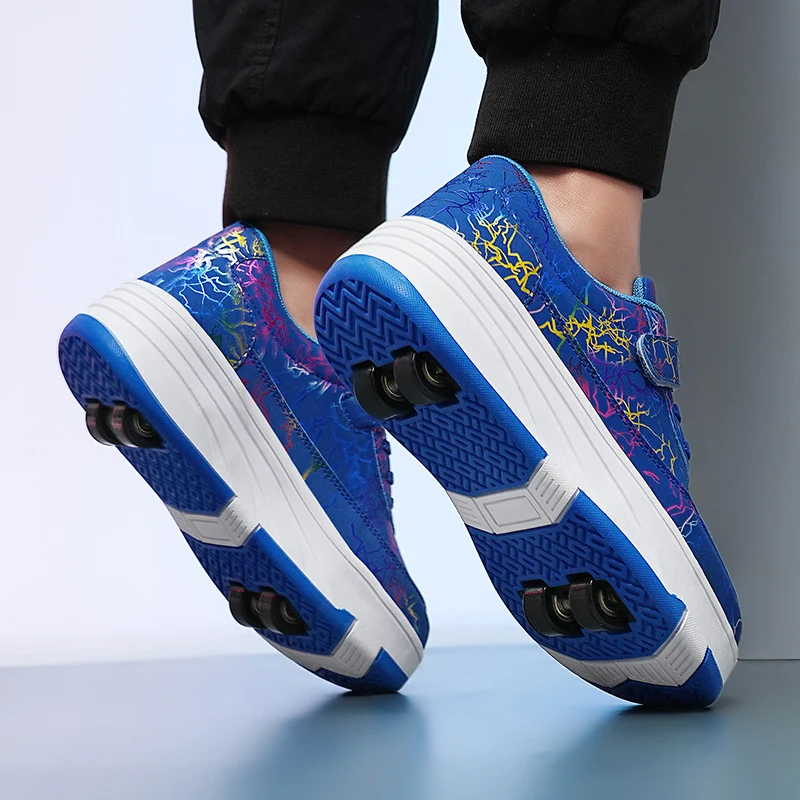 

4-Wheel Invisible Auto-Retractable Trendy shoes: Girls' Sneakers, Roller Skates for Kids, Adults & Boys