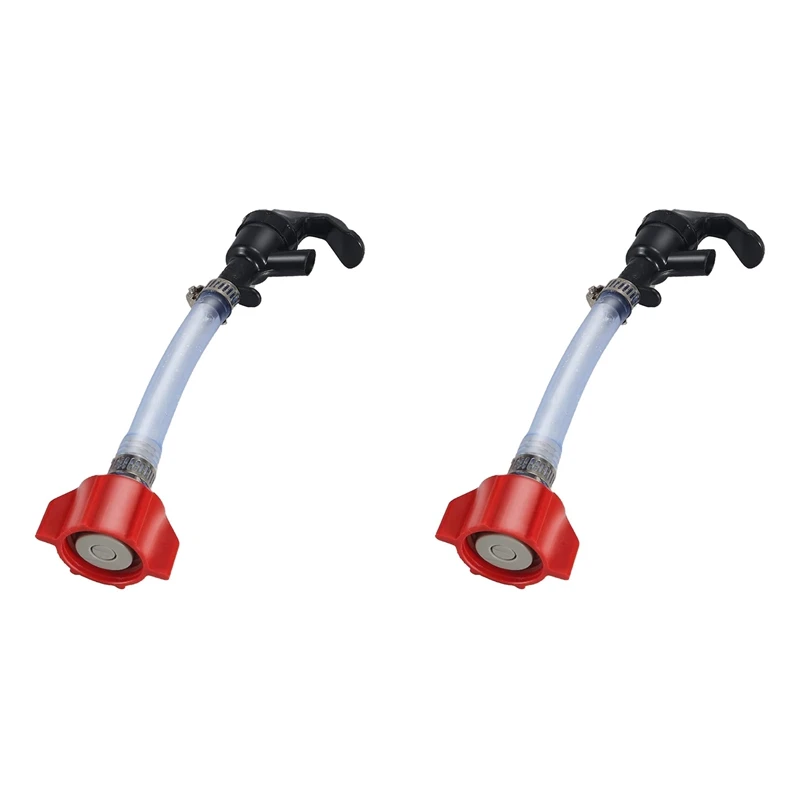 AS60-2X válvula genérica de grifo con babero rojo para bolsa de Coca Cola en caja jarabes grifo de Picnic Kit de manguera dispensadora de refrescos de Gwenb 12Cm