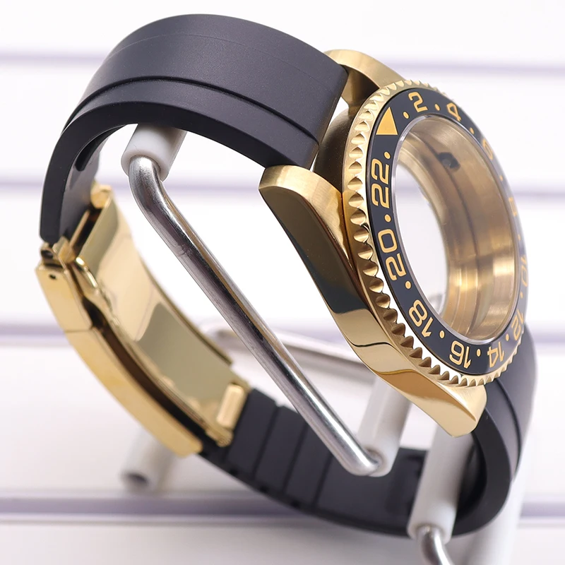 40-mm-Uhrengehäuse, NH35-Gummiarmband für NH35, NH36, NH34/38, Miyota8215, ETA2824-Uhrwerk, GMT-Sub-Gehäuse, 120-Klick-Lünette mit einseitiger Drehfunktion. – Detail 7