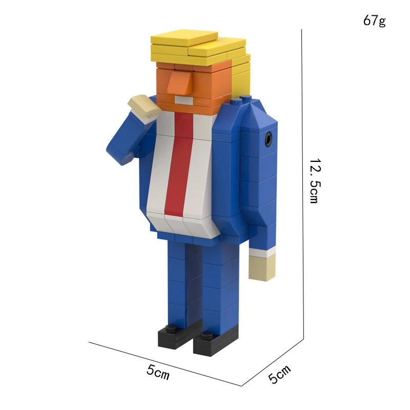 2025 New MOC Trump Cartoon Model Building Blocks US Presidential DIY Creative Mini Action Figure Assembled Brick Toy Kid Gift