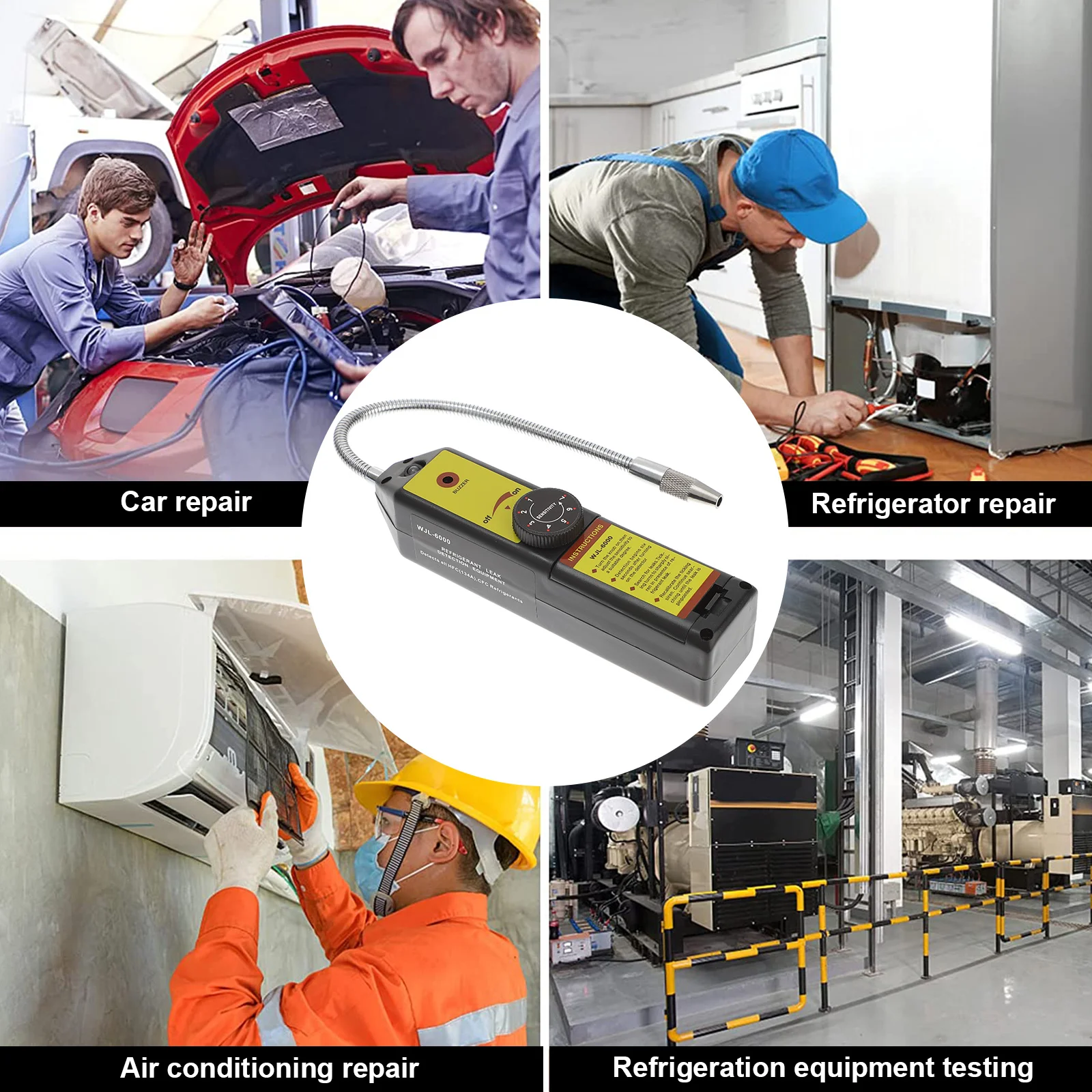 Refrigerant Halogen Tester for HVAC Leak Air Conditioner Gas Tools Abs