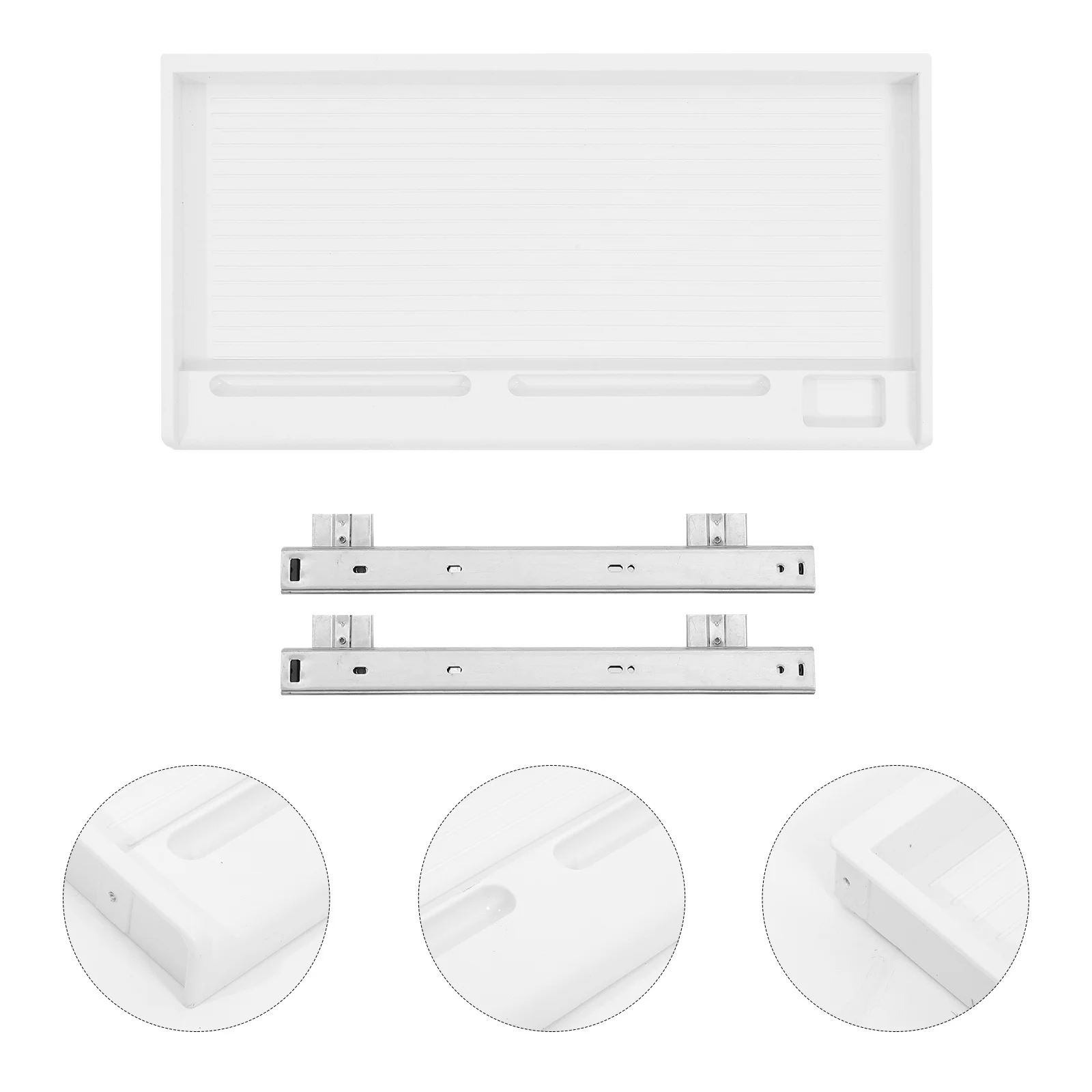 

1Set Keyboard Tray Under Desk Pull Out Sliding Keyboard Drawer Office Desktop Organizer Space Saving Under Table Drawer