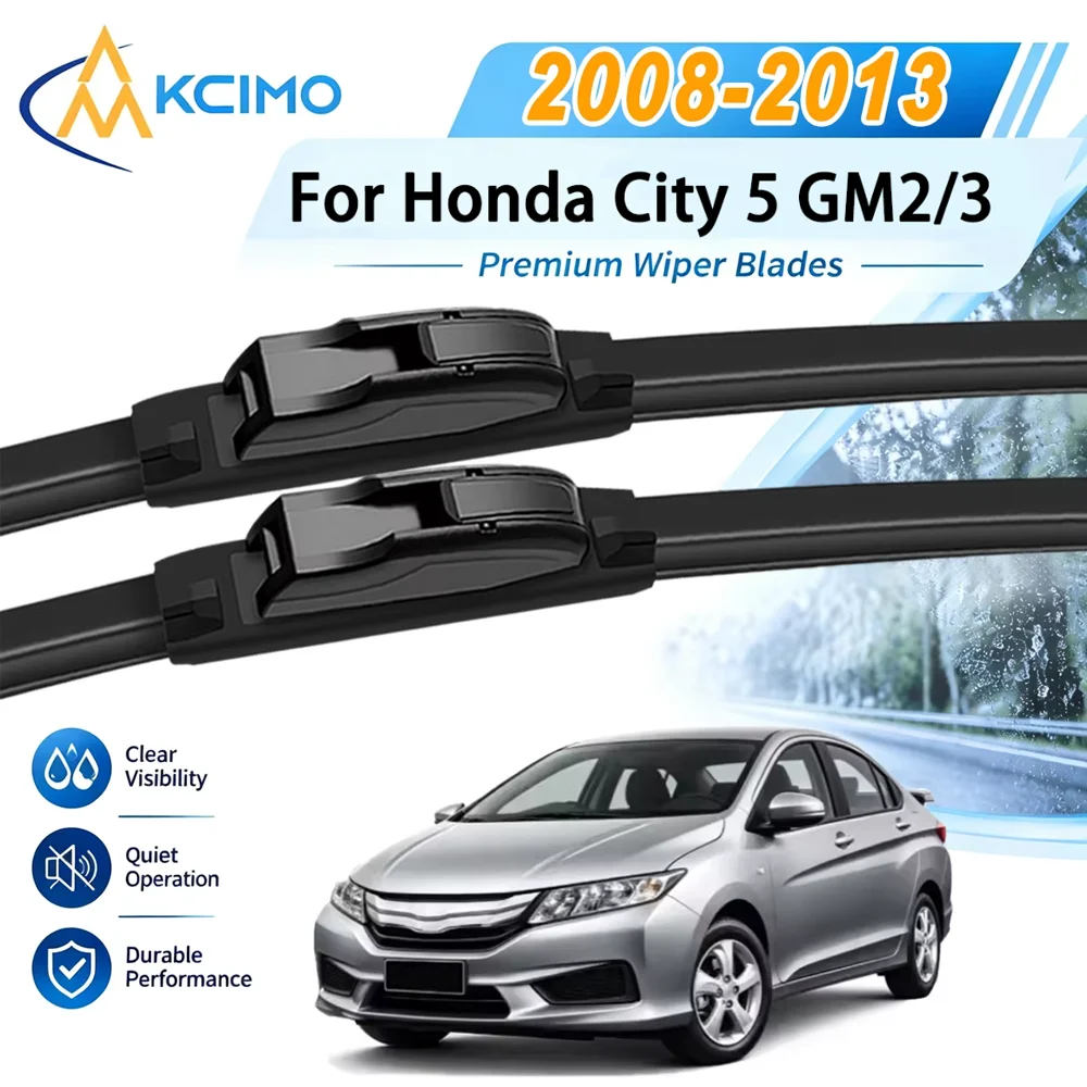Sturdy HD Car Windscreen Wipers for Honda City 5 GM2/3 2008-2013 Quiet Performance Front Windshield Wipers Blade Accessories