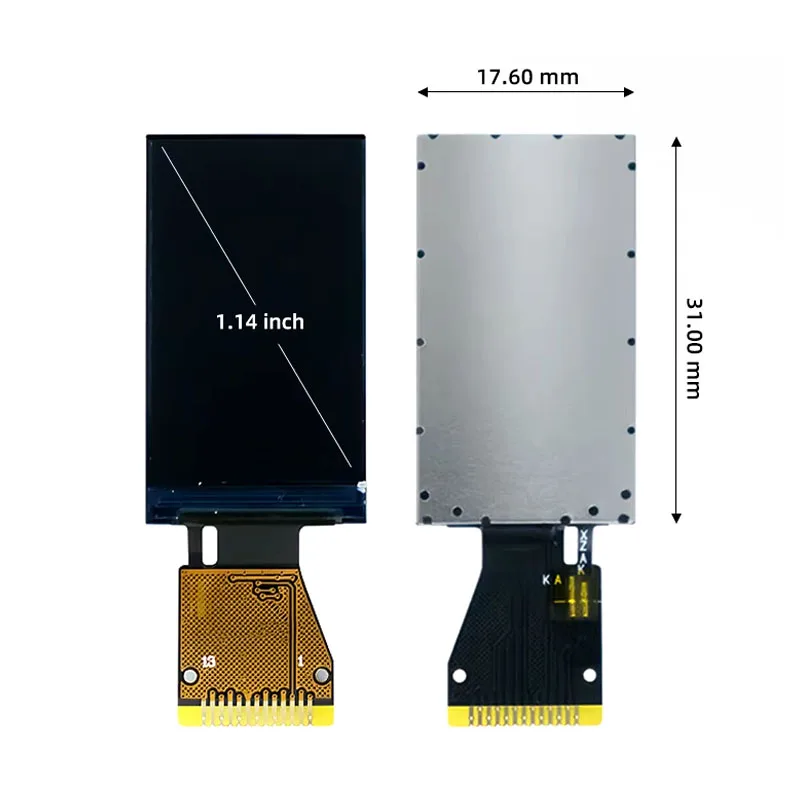 Tela LCD TFT de 1,14 polegadas ST7789 Driver - Resolução 135x240 Tela colorida SPI Display de barra longa Interface SPI Display colorido pequeno