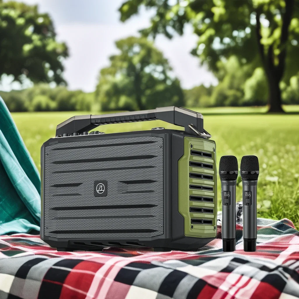 Altavoz Saintlark K800 de 180W con Bluetooth 5.3, Altavoz Inalámbrico para Exteriores, Resistente al Agua, Ideal para Fiestas, con Micrófono para Karaoke