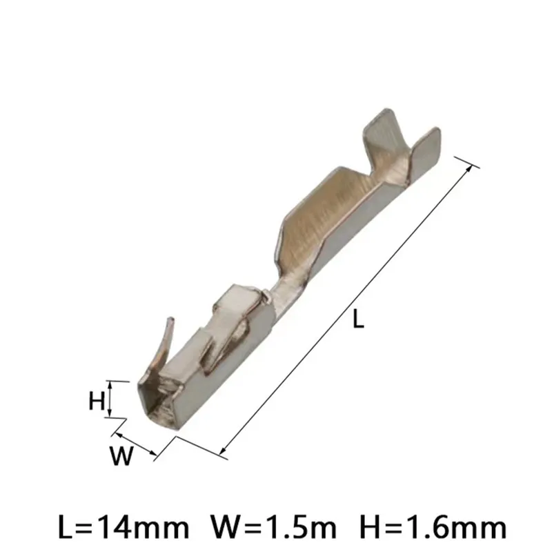 100pcs auto 0.6 series small crimp terminal pins G2 used for auto 81pin ECU connector 1J0906385C loose terminals DJ623A-0.6