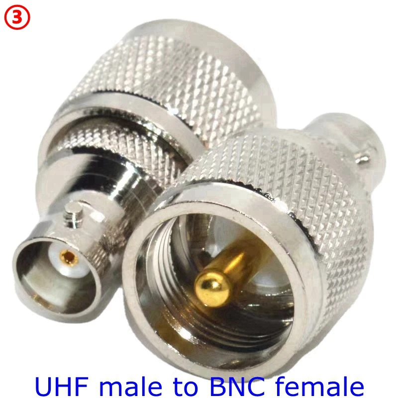 1Pcs SO239 PL259 UHF Male Female To BNC Male Female Connector Q9 BNC To UHF PL259 SO239 Right Angle Coax Fast Delivery Copper