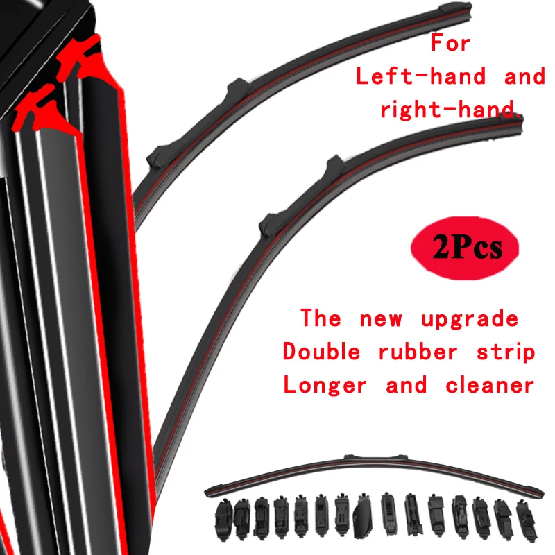 

For GMC Acadia MK1 2007 2008 2009 2010 2011 Rubber Strip Refill Front Wiper Blades Cleaning Window Windscreen Car Accessories