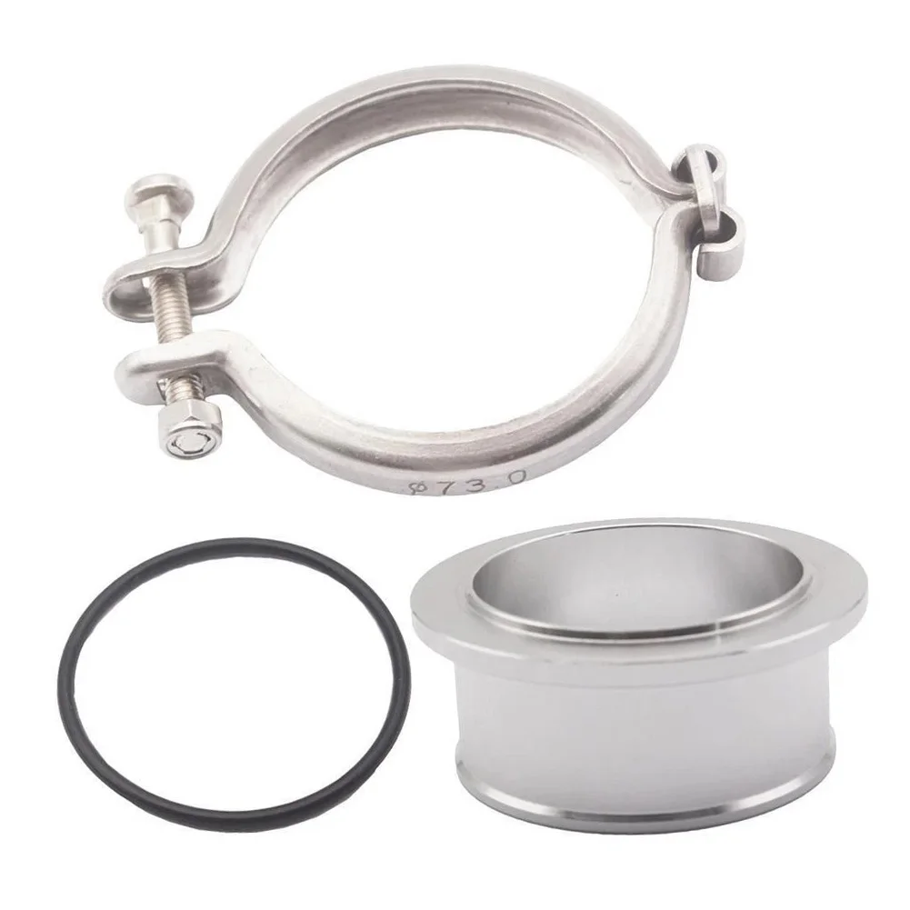 Car Turbo Compressor V-band Flange Clamp For Holset HX35 HX35W HX40W For Dodge For Cummins 5.9 Aluminum Silver Car Truck Parts