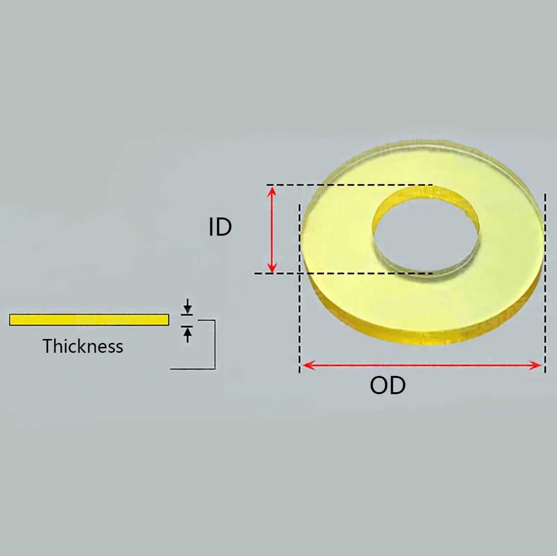 Customized 5x15x3mm 5x15x4mm PU Flat Gasket O-Ring Seal Spacer Washer Polyurethane Sealing Ring Shock Absorber Gasket Waterproof