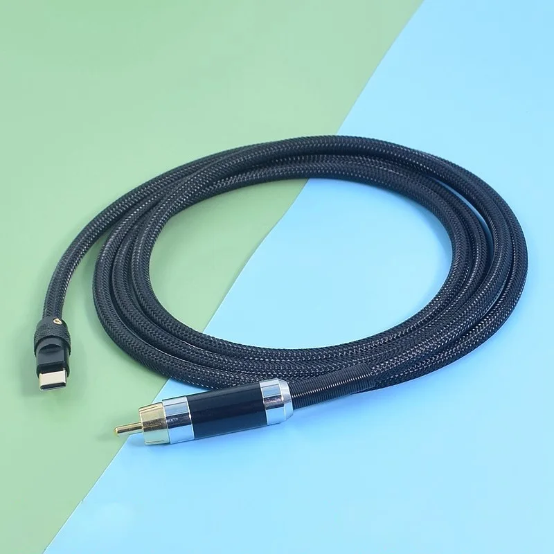PC 휴대폰 음악 디코더 플레이어 스피커용 동축 케이블, 6N OCC USB, C타입, C100, 7, 8X, XS, 11, 12/13, MAX, RCA 75O…