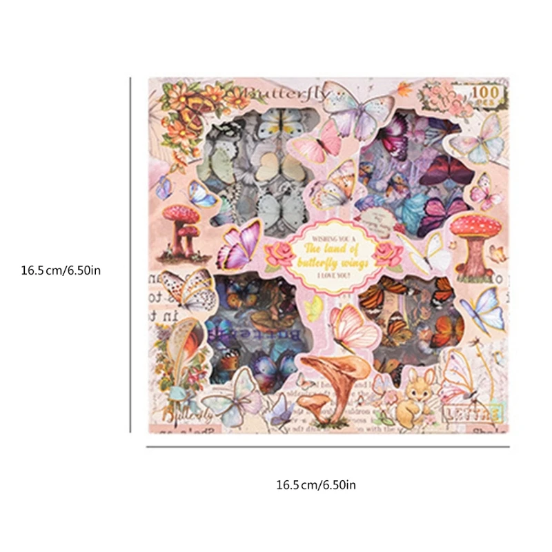 100 Pcs Lovely Stickers Self-Adhesive PVC Stickers Cartoon Sticker for Laptops