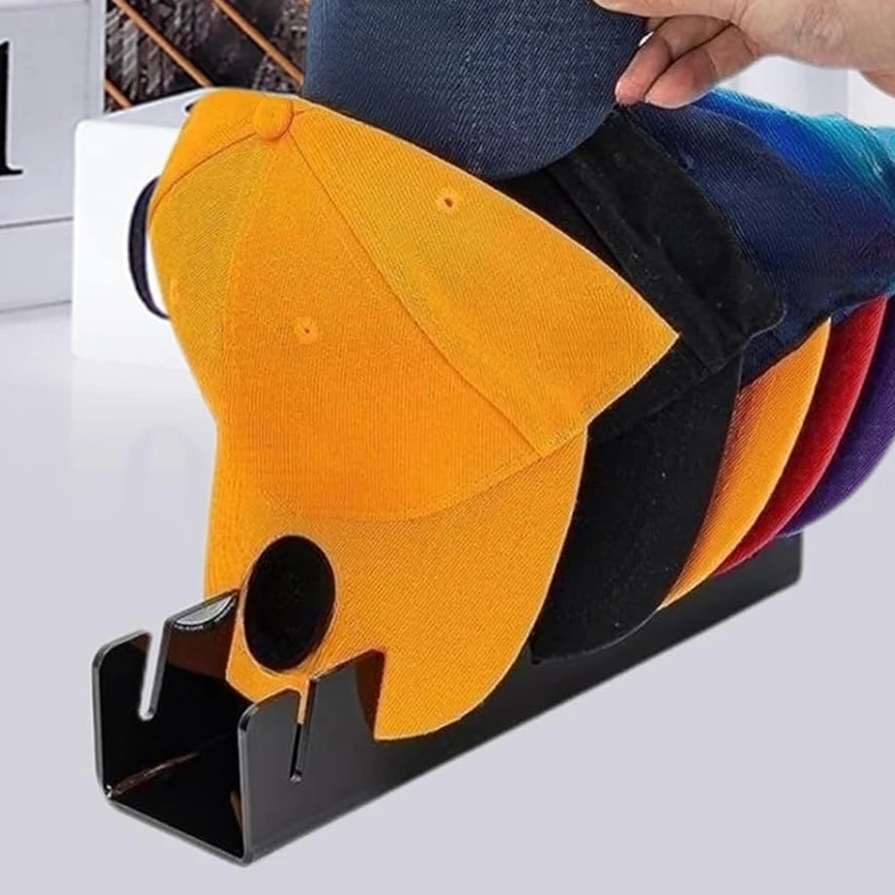

Cap Holder Hat Display Stand Storage Baseball Caps Organizer Acrylic Rack Black