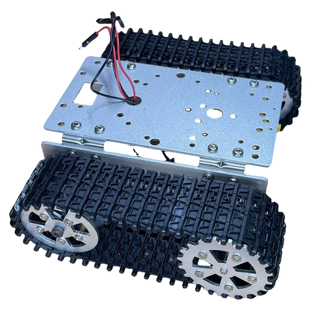 XDC76 Moon Exploration Upgraded Aluminum Fully Assembled Tank Robot Tracked Vehicle Chassis TT Motor with Wires 3-9V Smart Maker