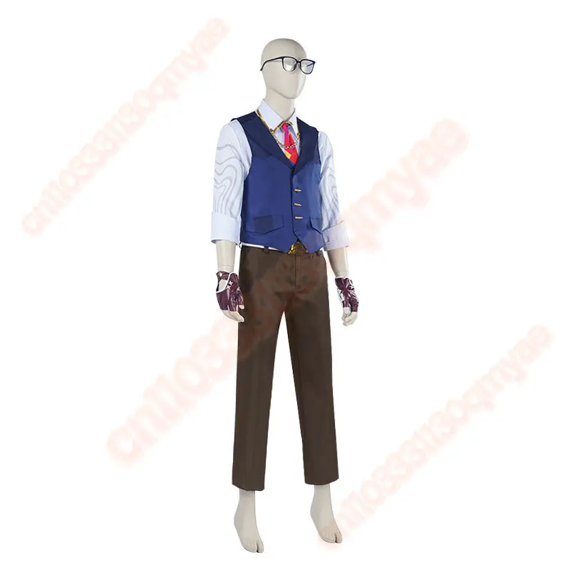Anime Game Valorant Chamber Cosplay Costume Vest Shirt Pant Outfit Accessories Halloween Carnival Party Christmas Outfit Prop