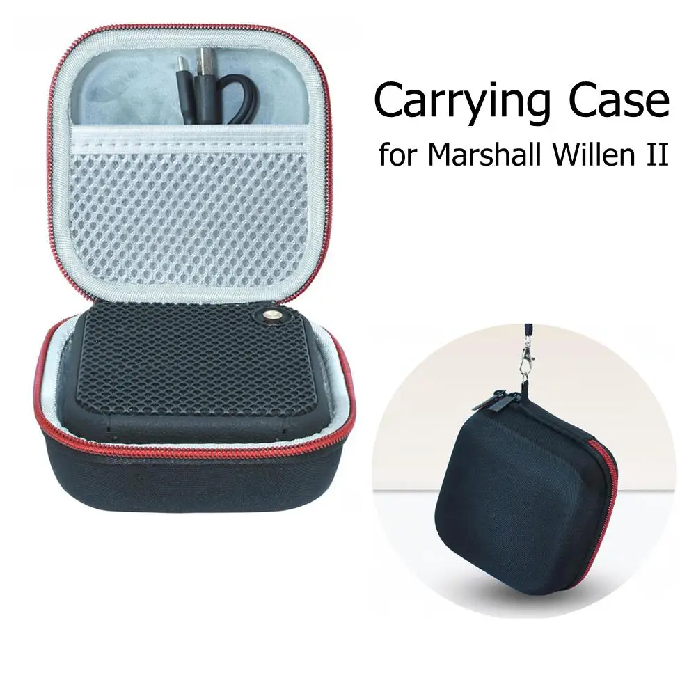 Hülle für Marshall Willen II tragbaren Bluetooth-Lautsprecher, kratzfeste Schutzhülle, Reisetasche, Aufbewahrungstasche mit Netz