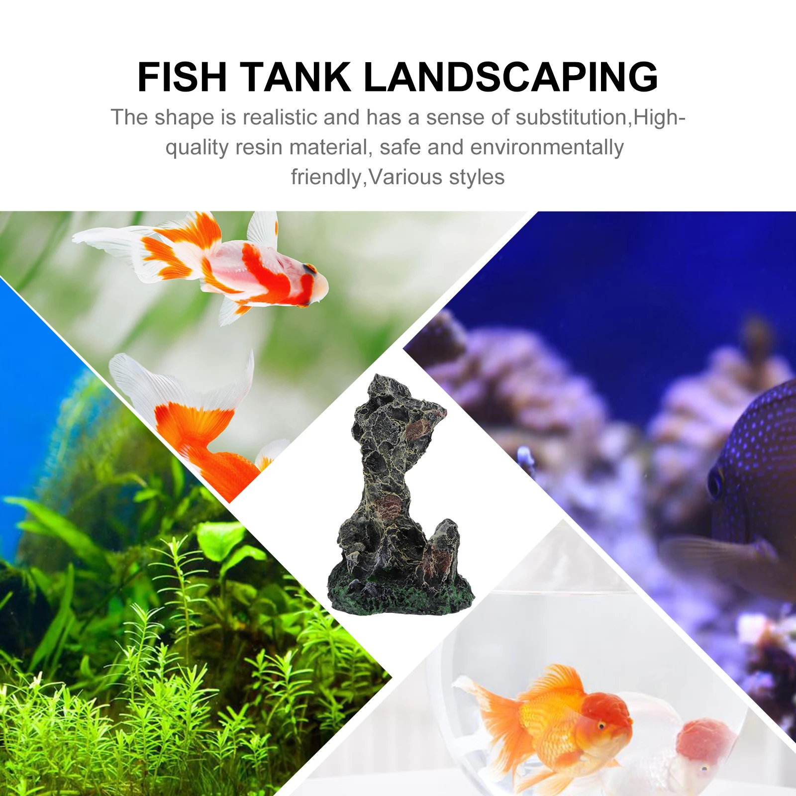 

Resin Rockery Mountain Decoration for Aquarium Fish Tank Ornament Simulation Landscape Artificial Decor