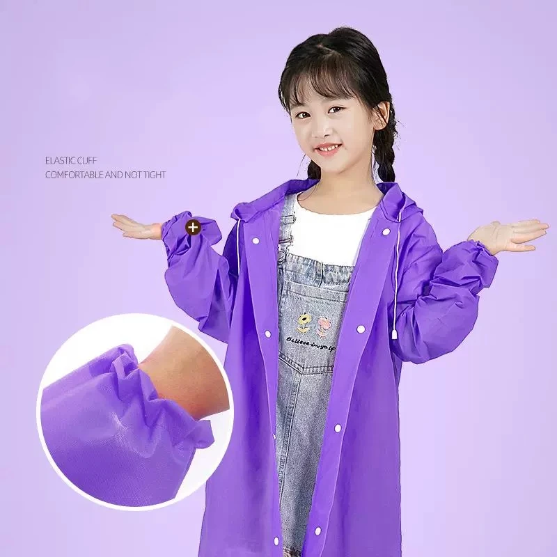 EVA Children Raincoat Thickened Waterproof Rain Coat Kids Clear Transparent Tour Waterproof Rainwear Student travel Rain Poncho