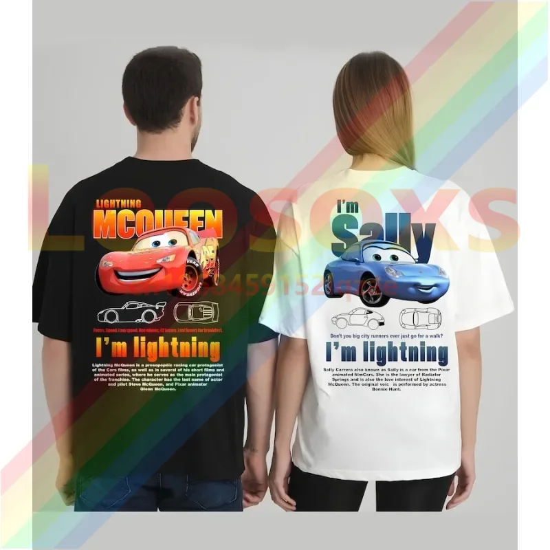 

2024 Cars Matching Shirt, Mcqueen and Sally Couple T-shirt, Kachow L. Mcqueen, Im Lightning Sally Cars Shirt, Lightning Movie